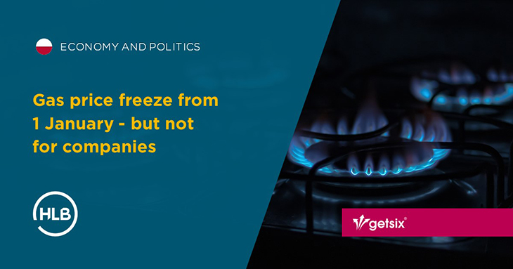 Gas price freeze from 1 January - but not for companies